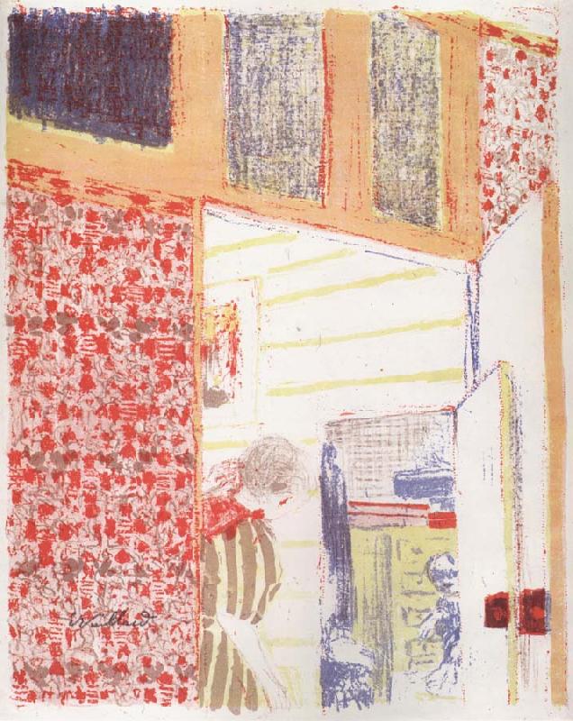 Edouard Vuillard Interior with pink wallpaper III oil painting picture